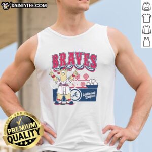 Awesome Mitchell & Ness cream Atlanta Braves step back up tank top for stylish sportswear and fan apparel.