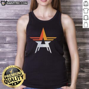 Vintage tank top featuring the Houston Astros star logo in a stylish design for baseball fans.