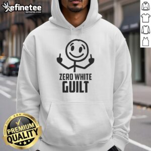 Nice Zero White Guilt Middle Fingers Hoodie featuring bold graphic design on a stylish, comfortable sweatshirt.
