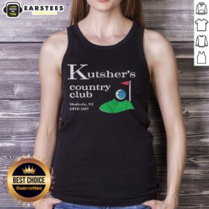 Vintage tank top featuring Top Kutsher's Country Club logo, Monticello, New York, estd 1907, perfect for nostalgic fashion.
