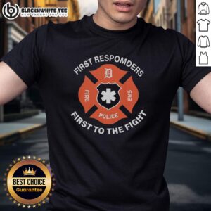 Awesome Detroit Tigers X First Responders First To The Fight Night 2026 T-Shirt featuring bold graphics and vibrant colors.