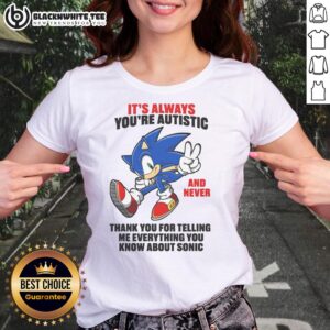 Pretty It's Always You Autism Tee featuring Sonic characters, celebrating neurodiversity and fandom in a stylish design.