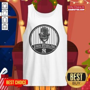 Premium Yankees Memorial Patch for John Sterling Tank Top featuring a stylish design for baseball fans.