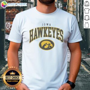 Original Iowa Hawkeyes Classic Logo T-Shirt featuring iconic black and gold design for fans and alumni.