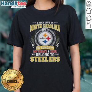 Official Pittsburgh Steelers NFL ladies tee for fans in North Carolina, showcasing team pride on game days.