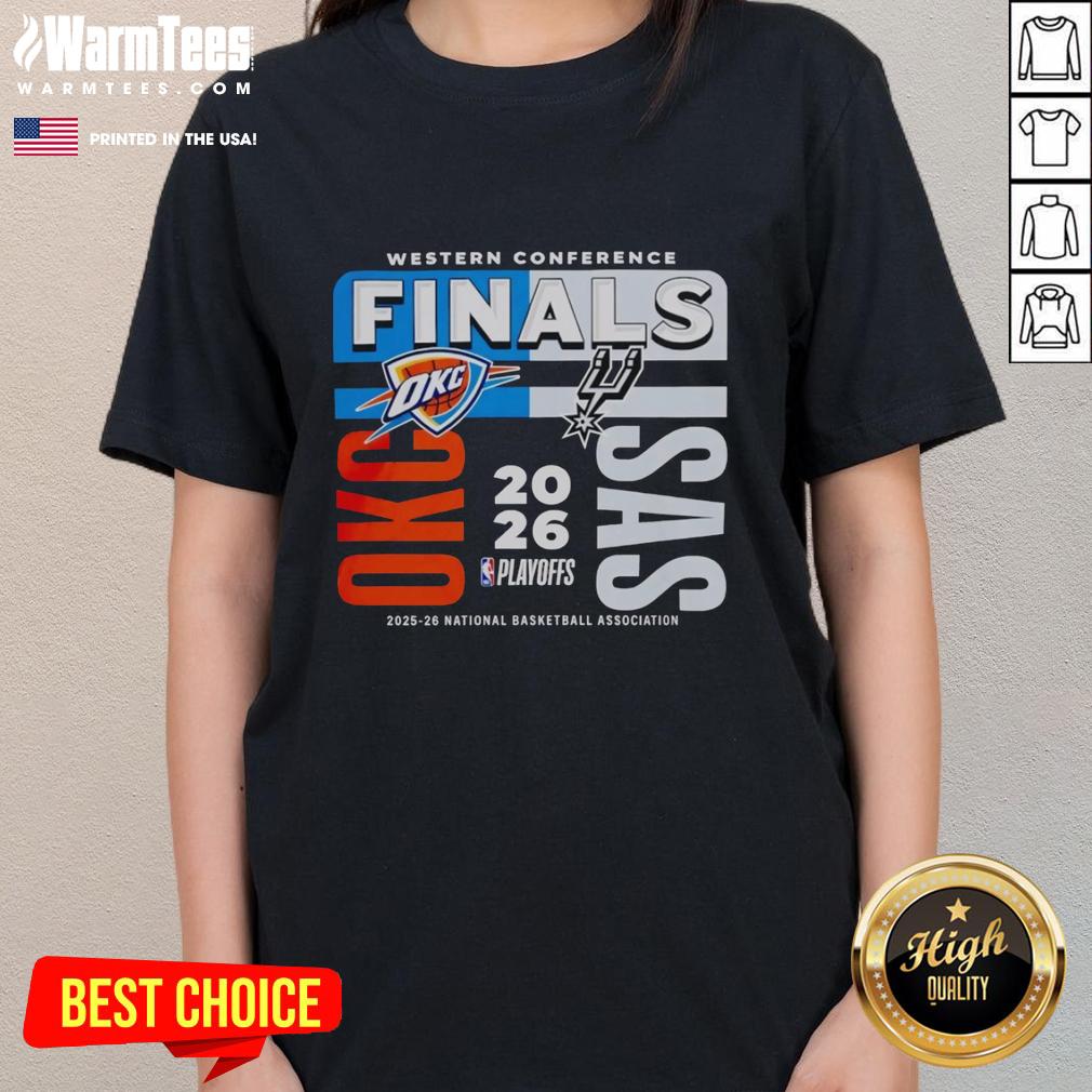 nice-2025-26-western-conference-finals-nba-oklahoma-city-thunder-vs-san-antonio-spurs-ladies-tee Oklahoma City Thunder vs. San Antonio Spurs Ladies Tee for the 2025-26 Western Conference Finals basketball game.