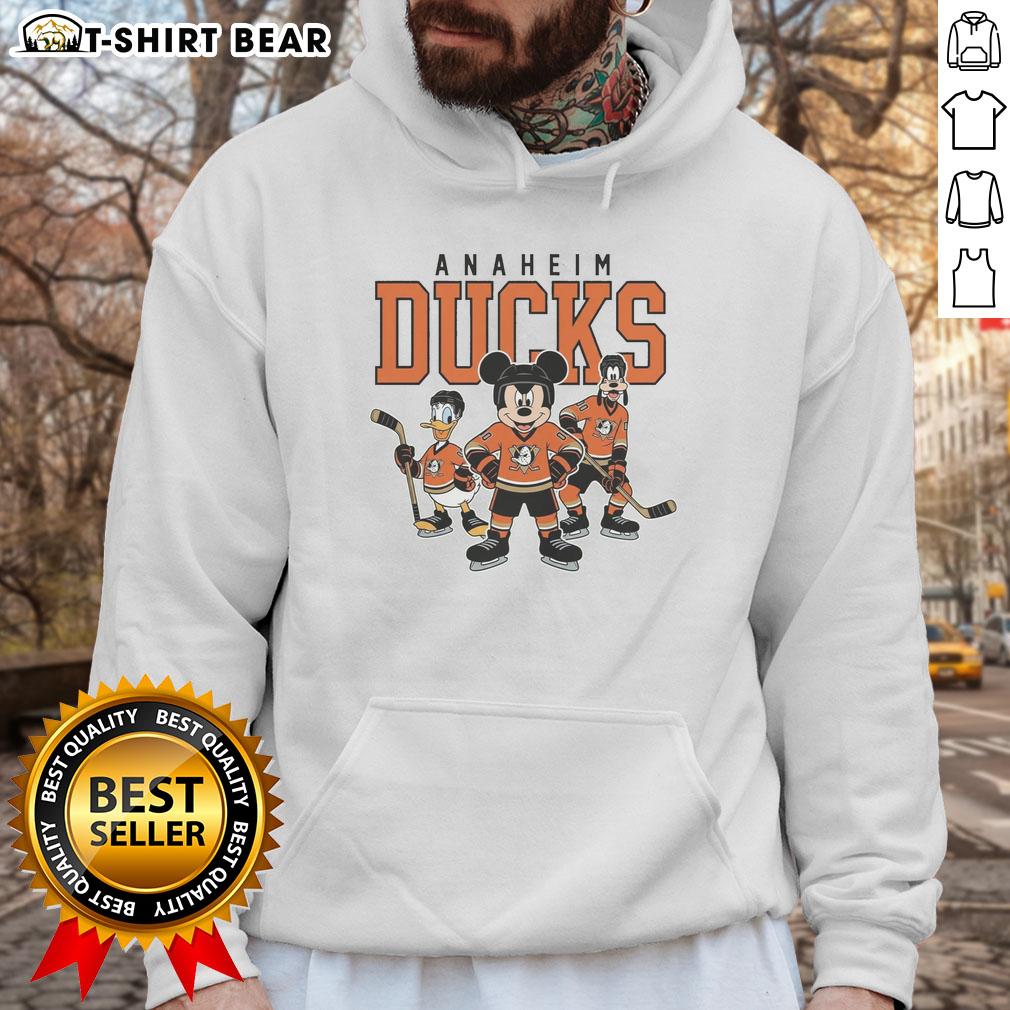 Nice Anaheim Ducks Disney Team Ice Hockey Hoodie Comfortable Anaheim Ducks Disney team ice hockey hoodie featuring team colors and logo, perfect for fans.