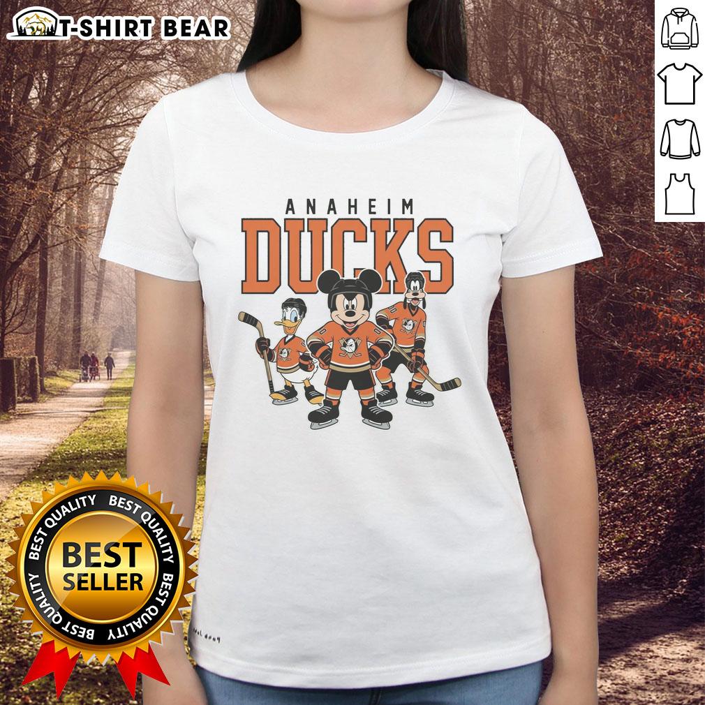 Nice Anaheim Ducks Disney Team Ice Hockey Ladies Tee Cute Anaheim Ducks Disney Team ice hockey ladies tee featuring vibrant colors and team logo, perfect for fans.