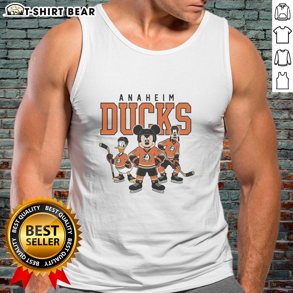 Nice Anaheim Ducks Disney Team Ice Hockey Tank Top Stylish Anaheim Ducks Disney team ice hockey tank top featuring bold colors and logo, perfect for fans and summer wear.