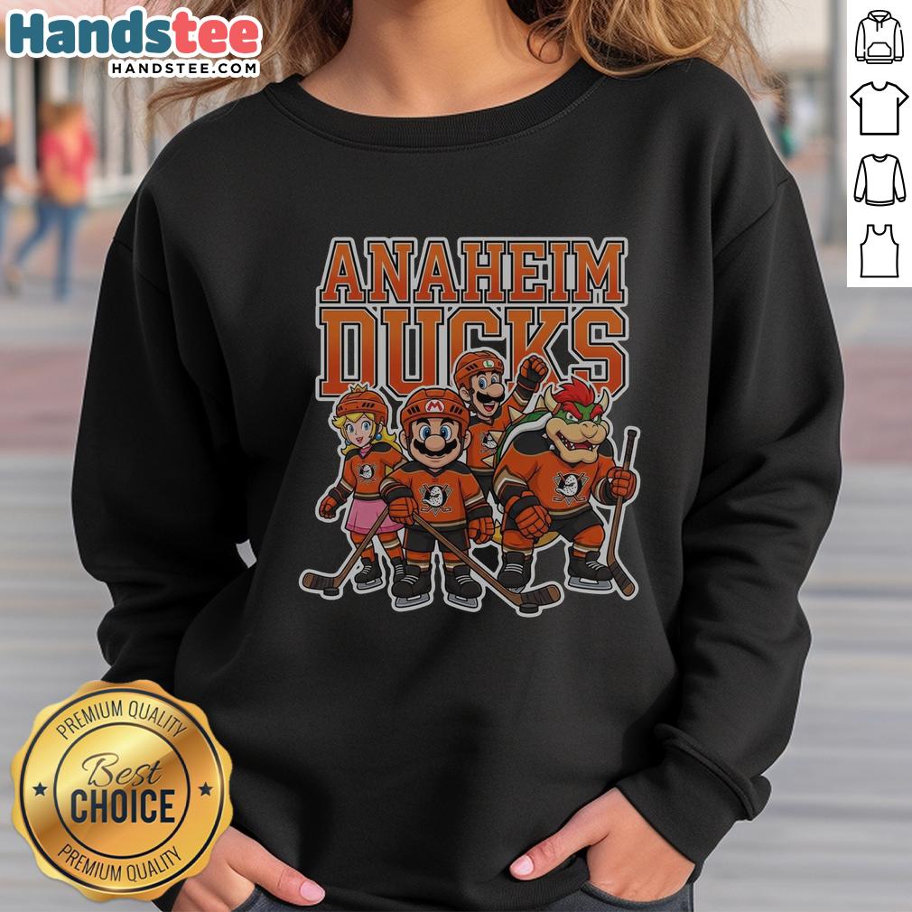 nice-anaheim-ducks-super-mario-team-ice-hockey-sweatshirt Nice Anaheim Ducks Super Mario team ice hockey sweatshirt featuring vibrant graphics and comfortable design.