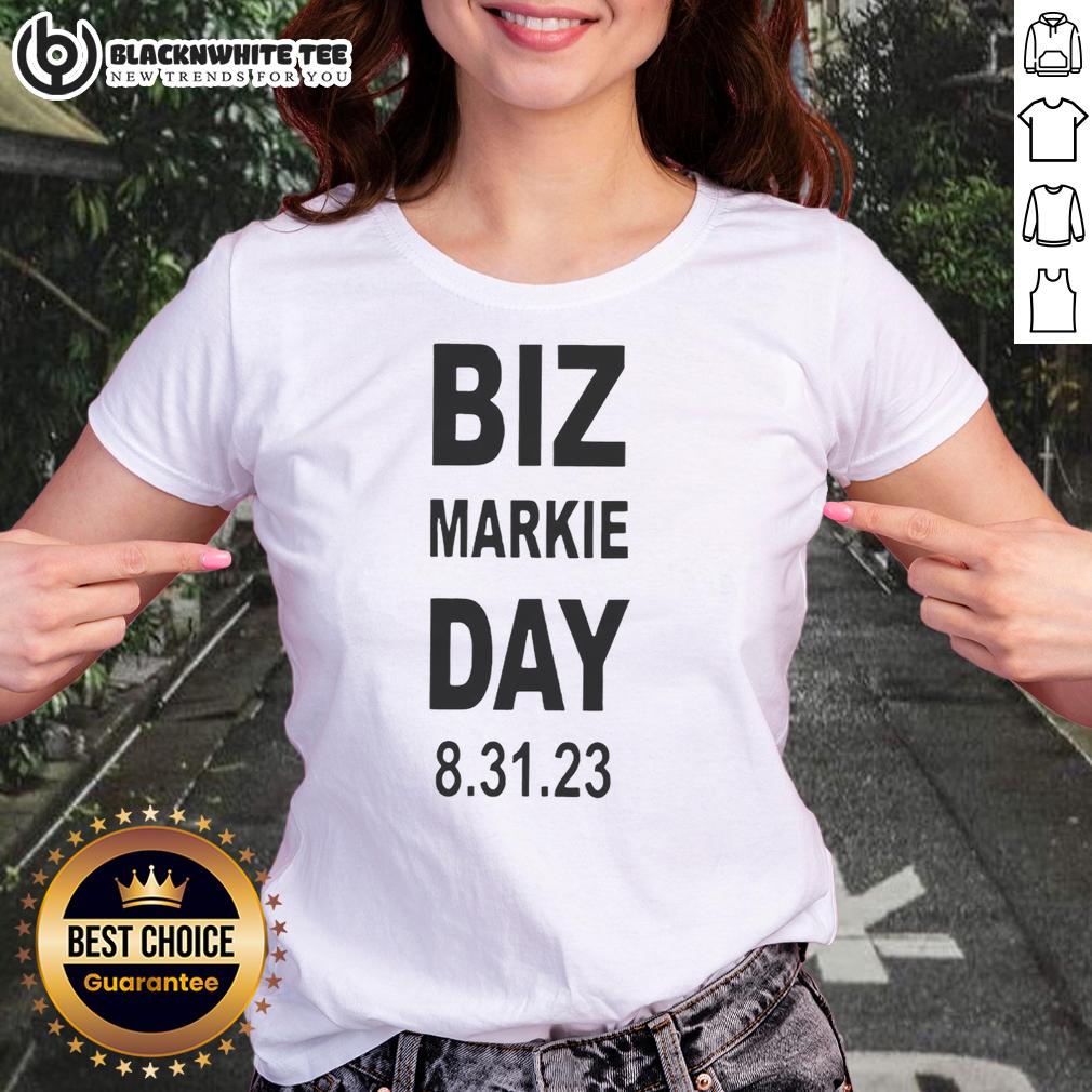 Nice Biz Markie Day 8 31 23 Ladies Tee Stylish ladies tee from Nice Biz Markie Day event on 8/31/23, showcasing vibrant colors and trendy design.