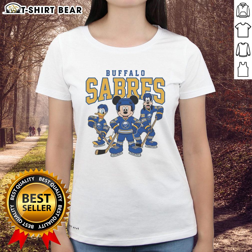 Nice Buffalo Sabres Disney Team Ice Hockey Ladies Tee Buffalo Sabres Disney-themed ladies tee featuring vibrant graphics, perfect for ice hockey fans and stylish sportswear.