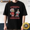 Charlie Brown and Snoopy Nebraska Cornhuskers NCAA Football T-Shirt, Est. 1891, perfect for fans and collectors.
