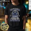 Nice Dallas Cowboys NFL t-shirt: 'I May Live In Oklahoma On Sundays, My Heart And Soul Belong To Cowboys' design.