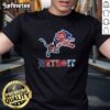 Collage logo T-shirt featuring the Detroit Lions NFL and other Detroit sports teams, perfect for fans.