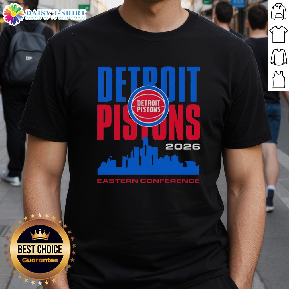 Nice Detroit Pistons Basekball Nba Eastern Conference City Skyline Vintate T-Shirt Vintage Detroit Pistons NBA Eastern Conference skyline T-shirt showcasing team pride and city spirit.