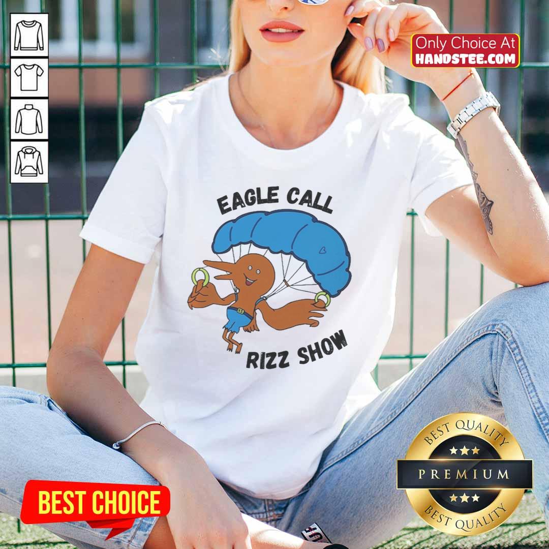 nice-eagle-call-rizz-show-ladies-tee Nice Eagle Call Rizz Show Ladies Tee featuring a stylish design perfect for casual wear and birdwatching enthusiasts.