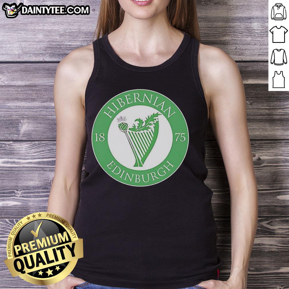 nice-hibernian-fc-edinburgh-scotland-1875-logo-tank-top Alt Text: Nice Hibernian FC Edinburgh Scotland 1875 logo tank top featuring vibrant club colors and iconic emblem.