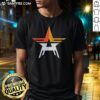 Vintage Houston Astros star logo t-shirt showcasing retro design, perfect for baseball fans and collectors.