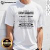 Funny 'I Am A Lucky Daughter' T-Shirt featuring text about a crazy mom with anger issues and cursing.