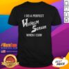 Funny 'I Do A Perfect Wilhelm Scream When I Cum' T-Shirt design showcasing humor for fans of pop culture and memes.