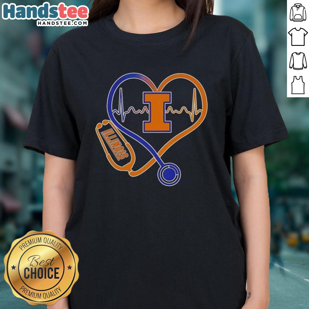 nice-illinois-fighting-illini-heartbeat-love-nurse-ladies-tee Nice Illinois Fighting Illini Heartbeat Love Nurse Ladies Tee showcasing team spirit and nursing pride in stylish design.