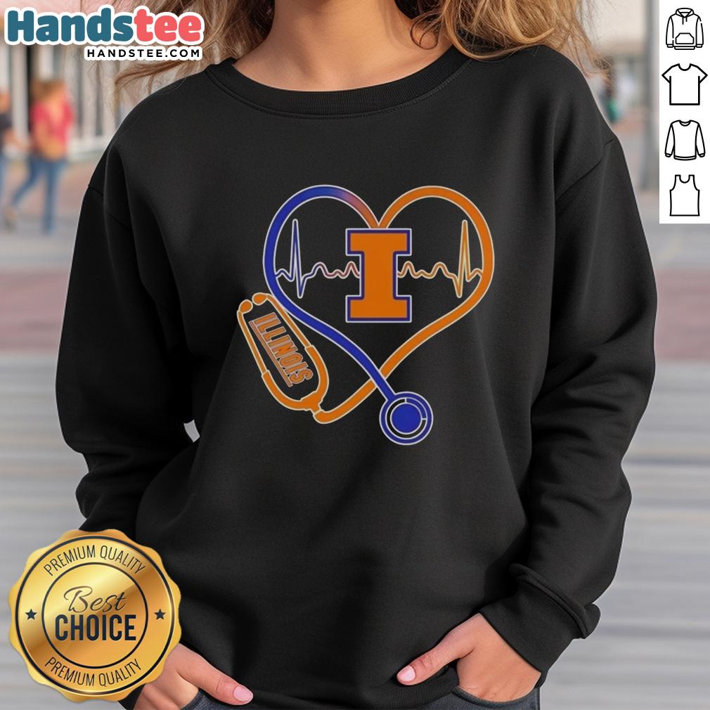 nice-illinois-fighting-illini-heartbeat-love-nurse-sweatshirt Nice Illinois Fighting Illini Heartbeat Love Nurse Sweatshirt featuring a vibrant design for proud fans and healthcare heroes.