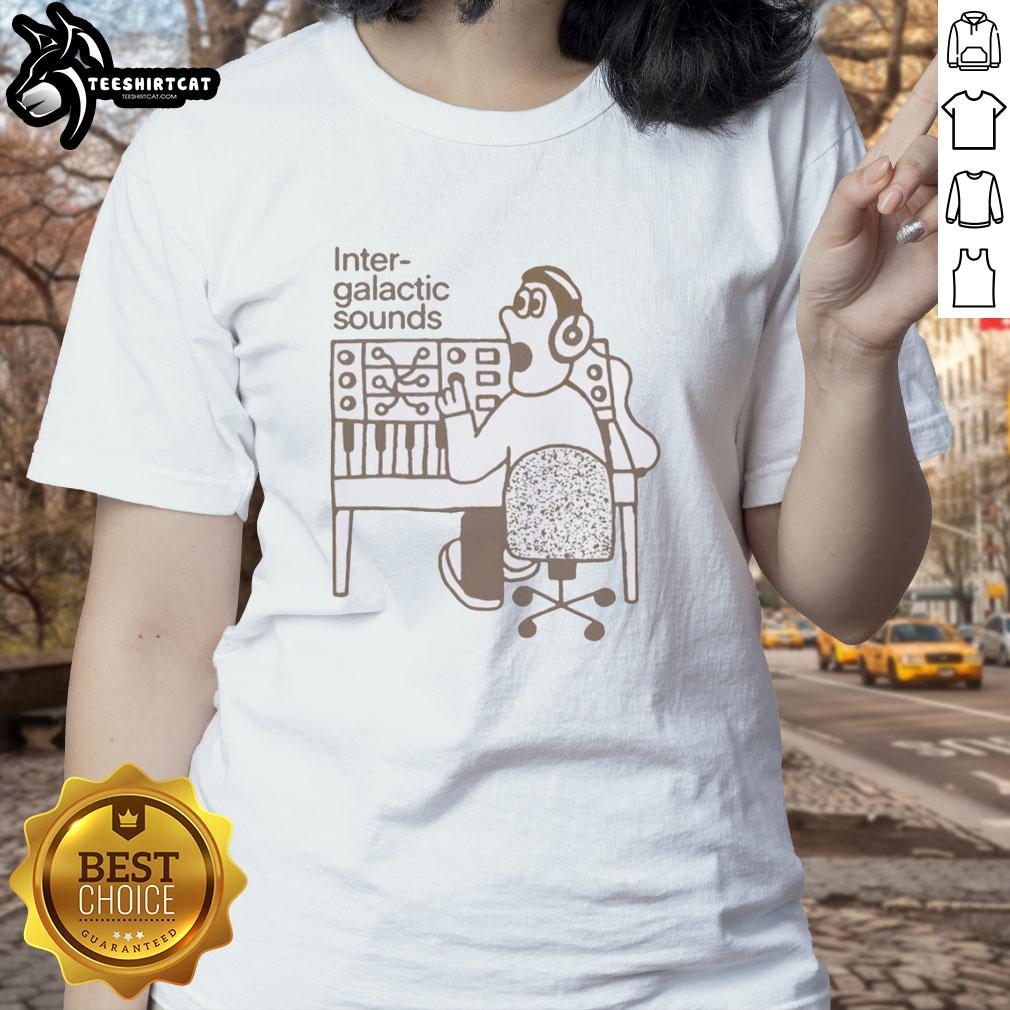 nice-inter-galctic-sounds-ladies-tee Nice Inter Galactic Sounds Ladies Tee featuring a vibrant cosmic design, perfect for space enthusiasts and casual wear.