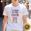 Nice It's Coming Home 2026 England National Football T-Shirt featuring bold graphics and vibrant colors, perfect for fans.