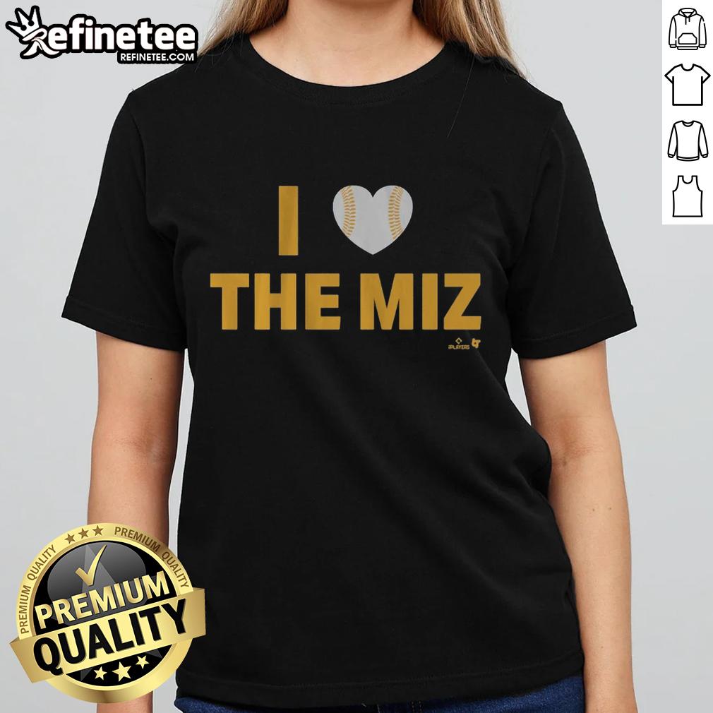 nice-jacob-misiorowski-i-heart-the-miz-ladies-tee Alt Text: Nice Jacob Misiorowski I Heart The Miz Ladies Tee featuring a stylish design perfect for wrestling fans.
