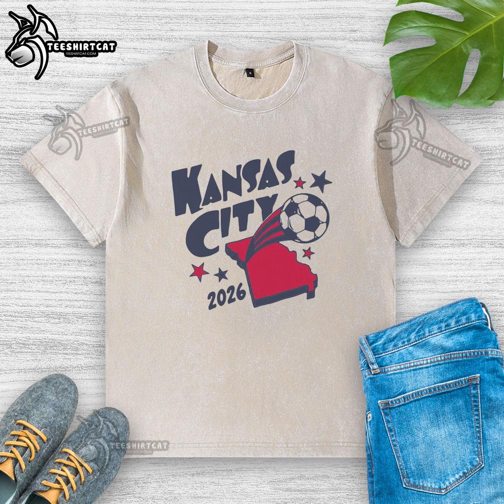 nice-kansas-city-soccer-2026-vintage-washed-t-shirt Vintage washed T-shirt featuring 'Nice Kansas City Soccer 2026' design, perfect for sports fans and collectors.
