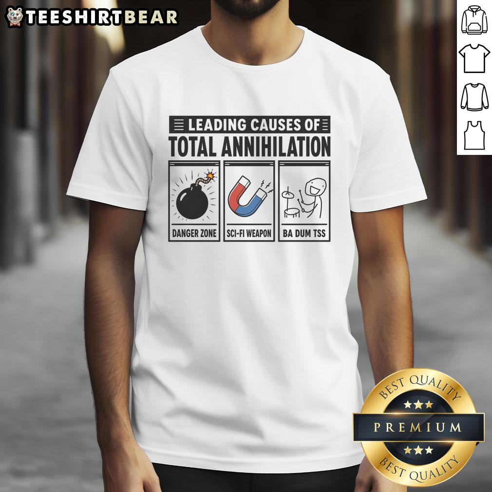 nice-leading-causes-of-total-annihilation-t-shirt-1 Alt Text: Nice Leading Causes Of Total Annihilation T-Shirt featuring bold graphic design and vibrant colors for casual wear.
