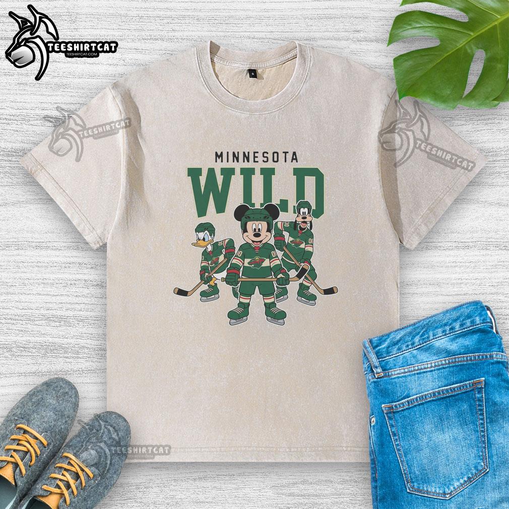 nice-minnesota-wild-disney-team-ice-hockey-washed-t-shirt Nice Minnesota Wild Disney team ice hockey washed t-shirt featuring vibrant graphics and a comfortable fit.
