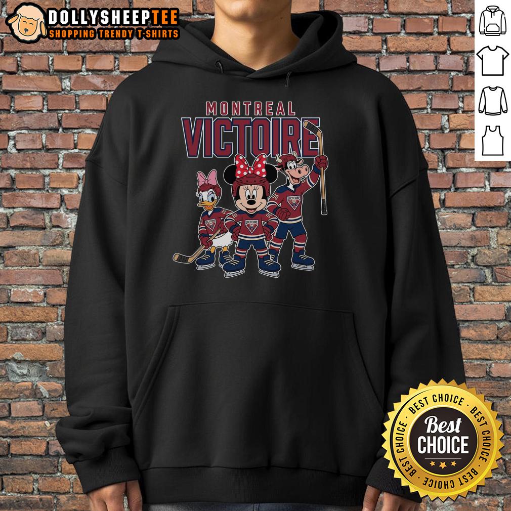 Nice Montreal Victoire Mickey Mouse Cartoon Team Ice Hockey Hoodie
