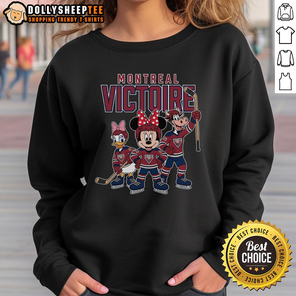Nice Montreal Victoire Mickey Mouse Cartoon Team Ice Hockey Sweatshirt