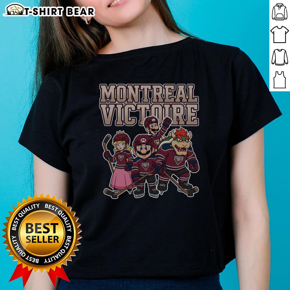 Nice Montreal Victoire Super Mario Team Ice Hockey Ladies Tee Nice Montreal Victoire Super Mario Team Ice Hockey Ladies Tee showcasing vibrant design and sporty style for fans.