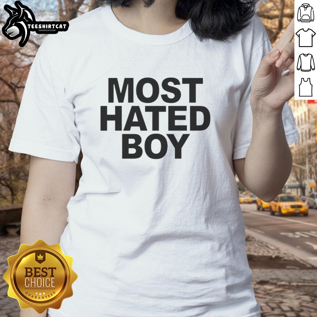 nice-most-hated-boy-letter-ladies-tee Nice Most Hated Boy Letter Ladies Tee featuring stylish graphic design on a comfortable shirt for casual wear.