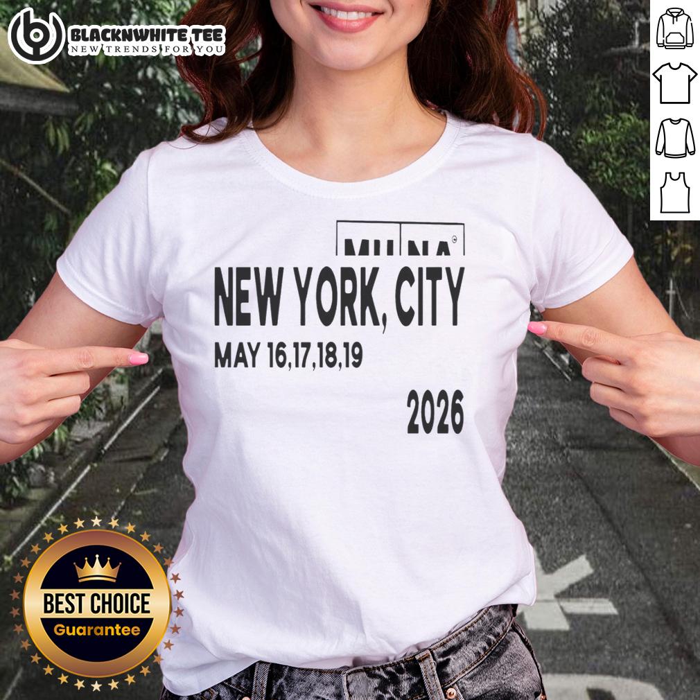 Nice Munaworld God Yes New York City May 16 19 2026 Ladies Tee Nice Munaworld God Yes New York City May 16-19, 2026 Ladies Tee showcasing vibrant design and stylish fit for women.