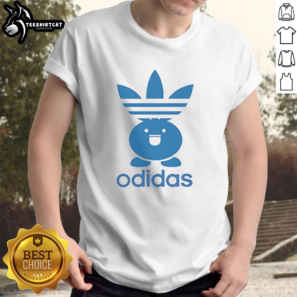 nice-odidas-pokemon-oddish-parody-t-shirt-1 Funny Odidas Pokemon Oddish parody T-shirt featuring a playful design of Oddish in athletic style.