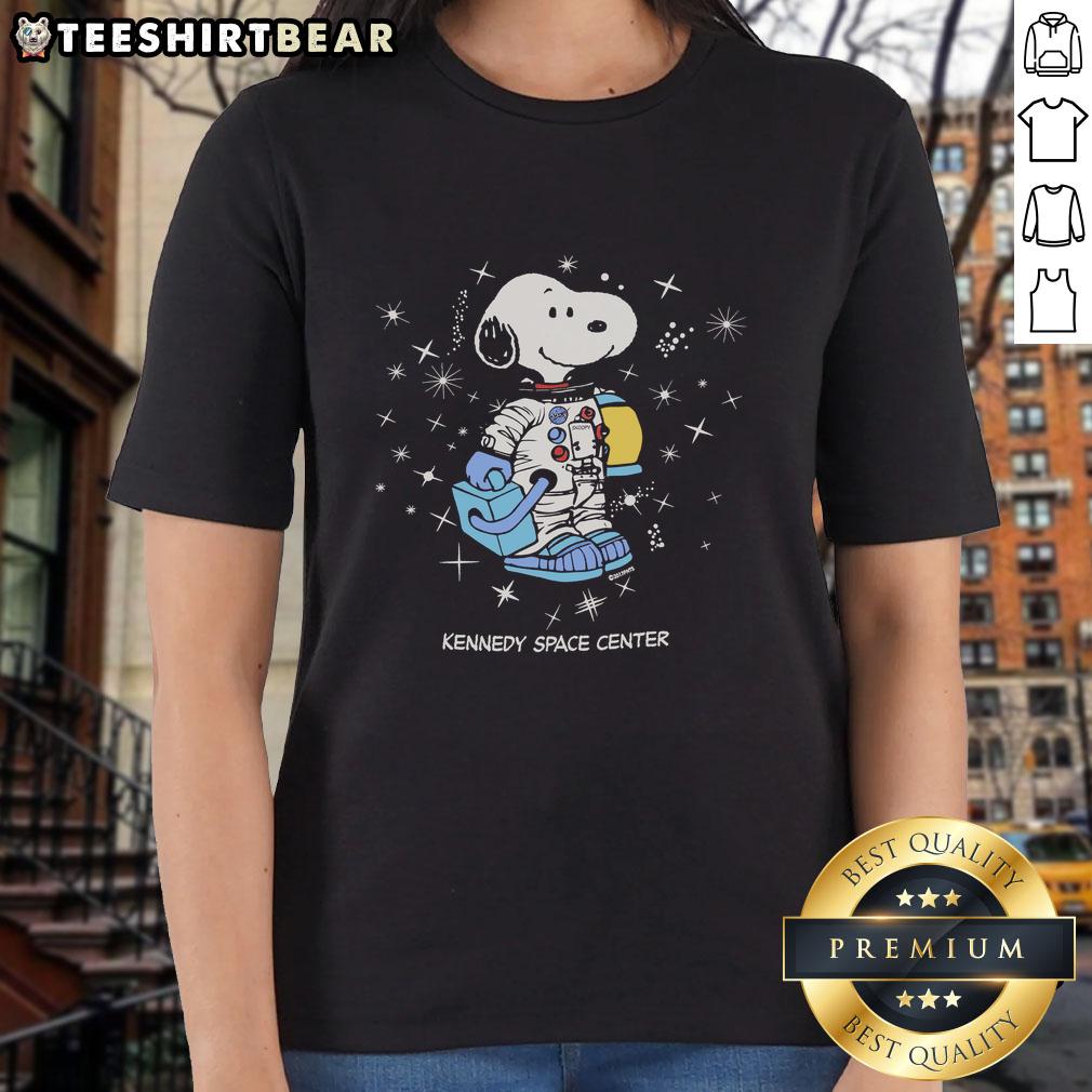 nice-peanuts-snoopy-galaxy-kennedy-space-center-ladies-tee Nice Peanuts Snoopy Galaxy graphic on a Kennedy Space Center ladies tee, perfect for fans of space and classic cartoons.