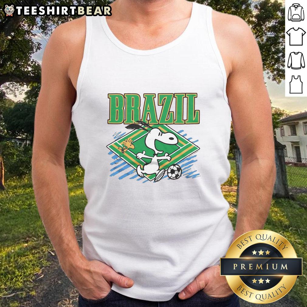 nice-peanuts-snoopy-x-brazil-soccer-tank-top Nice Peanuts Snoopy X Brazil Soccer tank top featuring vibrant graphics of Snoopy in a soccer pose, perfect for fans.