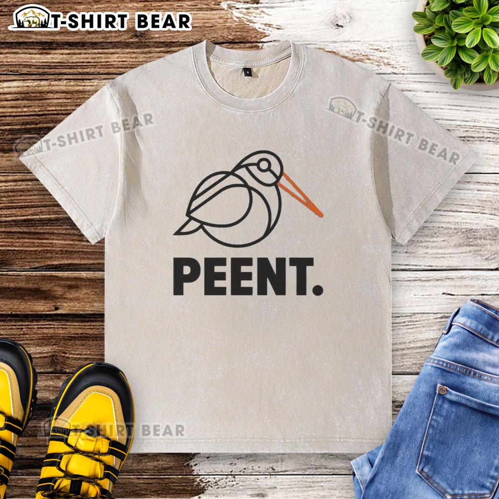 Nice Peent Woodcock Logo Washed T Shirt Nice Peent Woodcock logo on a washed t-shirt, featuring a stylish design perfect for birdwatching enthusiasts.