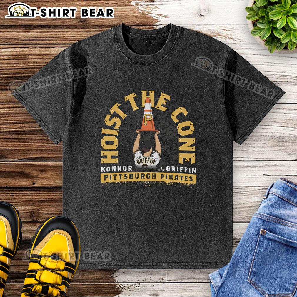 Nice Pittsburgh Pirates Konnor Griffin Washed T Shirt Konnor Griffin wearing a washed Pittsburgh Pirates t-shirt, showcasing team spirit and casual style.