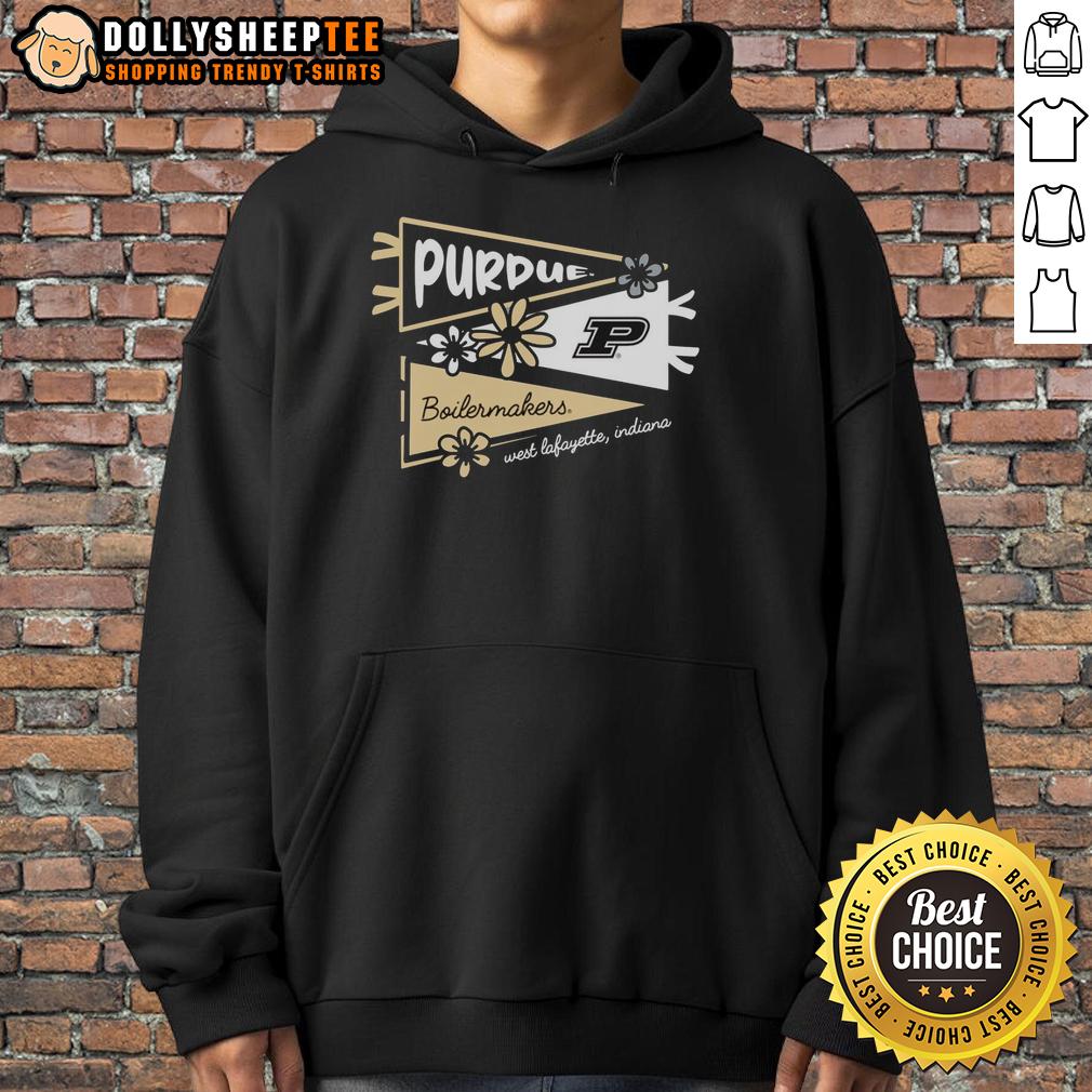 Nice Purdue Boilermakers Flags West Lafayette Indiana Hoodie Alt Text: Cozy hoodie featuring Nice Purdue Boilermakers flags, perfect for fans in West Lafayette, Indiana.