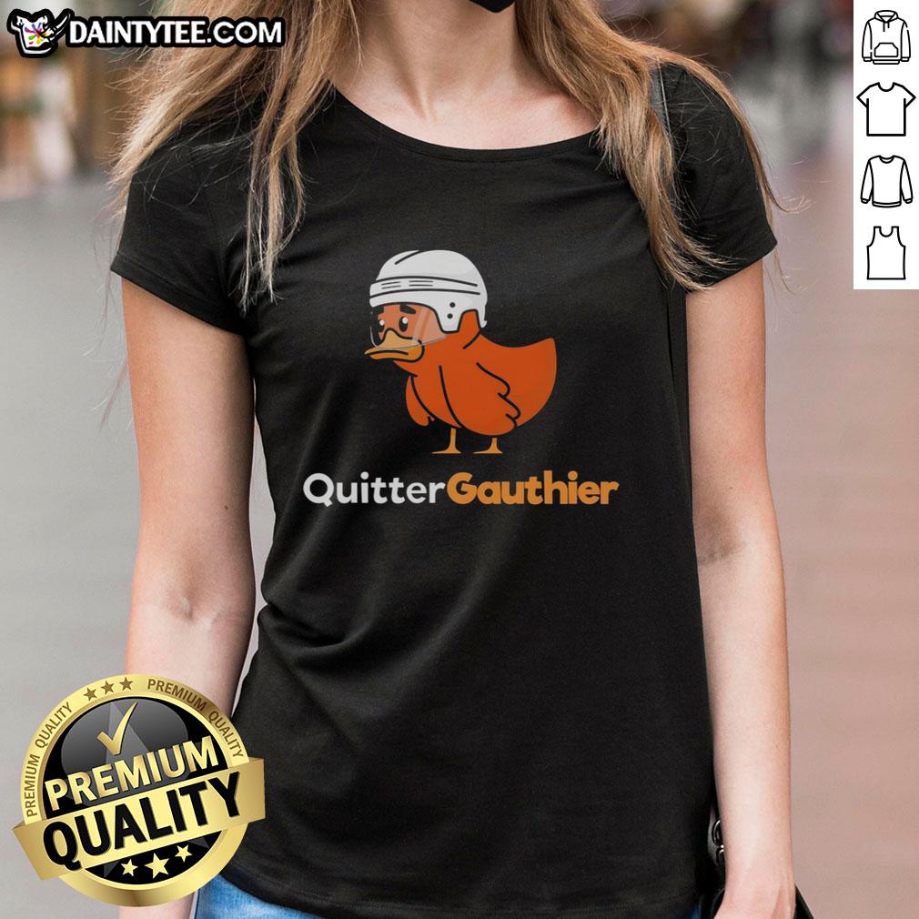nice-quitter-gauthier-duck-hockey-ladies-tee Ladies' Nice Quitter Gauthier Duck Hockey Tee featuring a stylish design and vibrant colors for hockey fans.