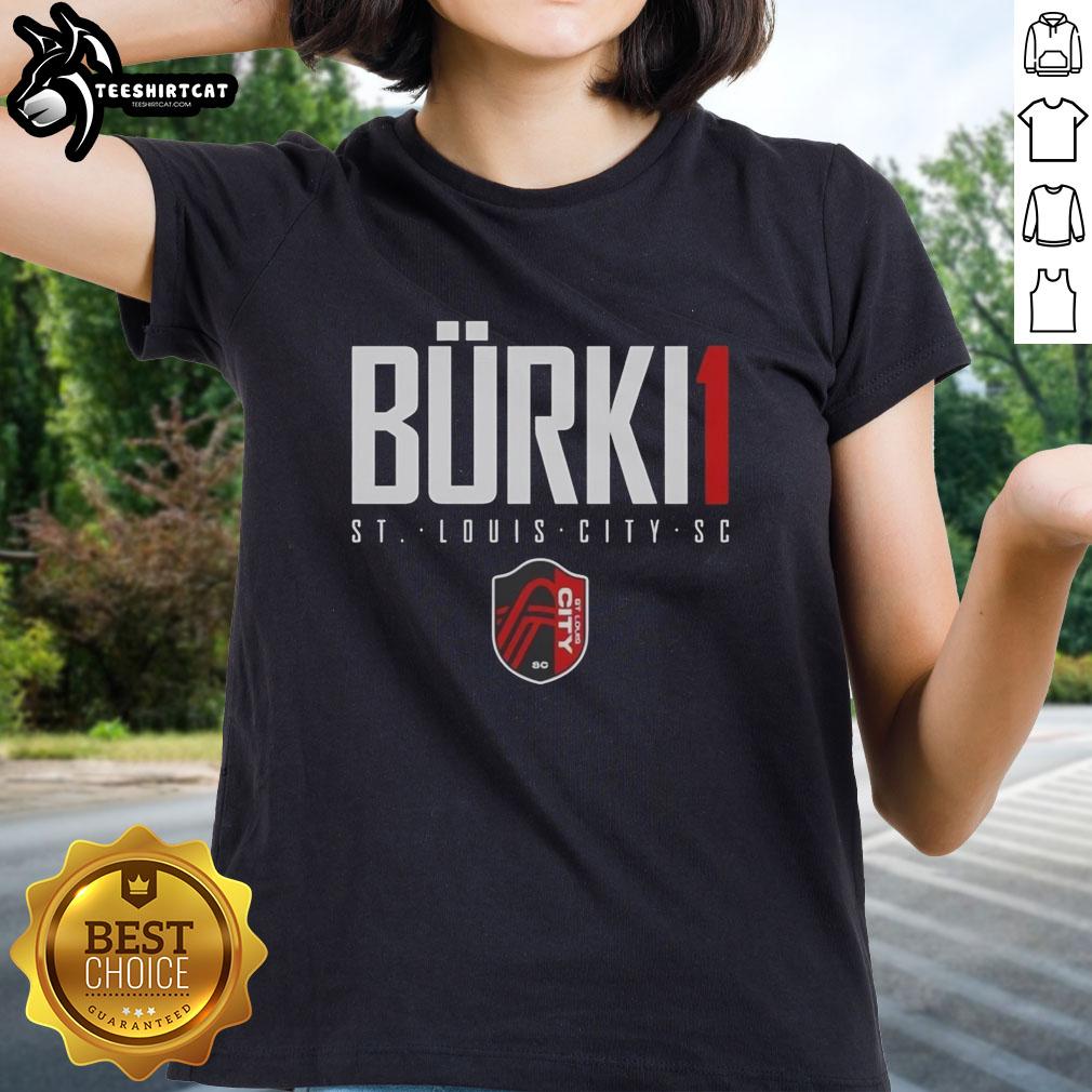 nice-roman-burki-st-louis-city-sc-elite-ladies-tee Nice Roman Burki St. Louis City SC Elite Ladies Tee showcasing vibrant design and comfortable fit for fans.