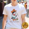 Alt Text: Cowdog Coffee T-Shirt featuring 'This Mug Has Seen Things' by Sam Larson, perfect for dog lovers and coffee enthusiasts.