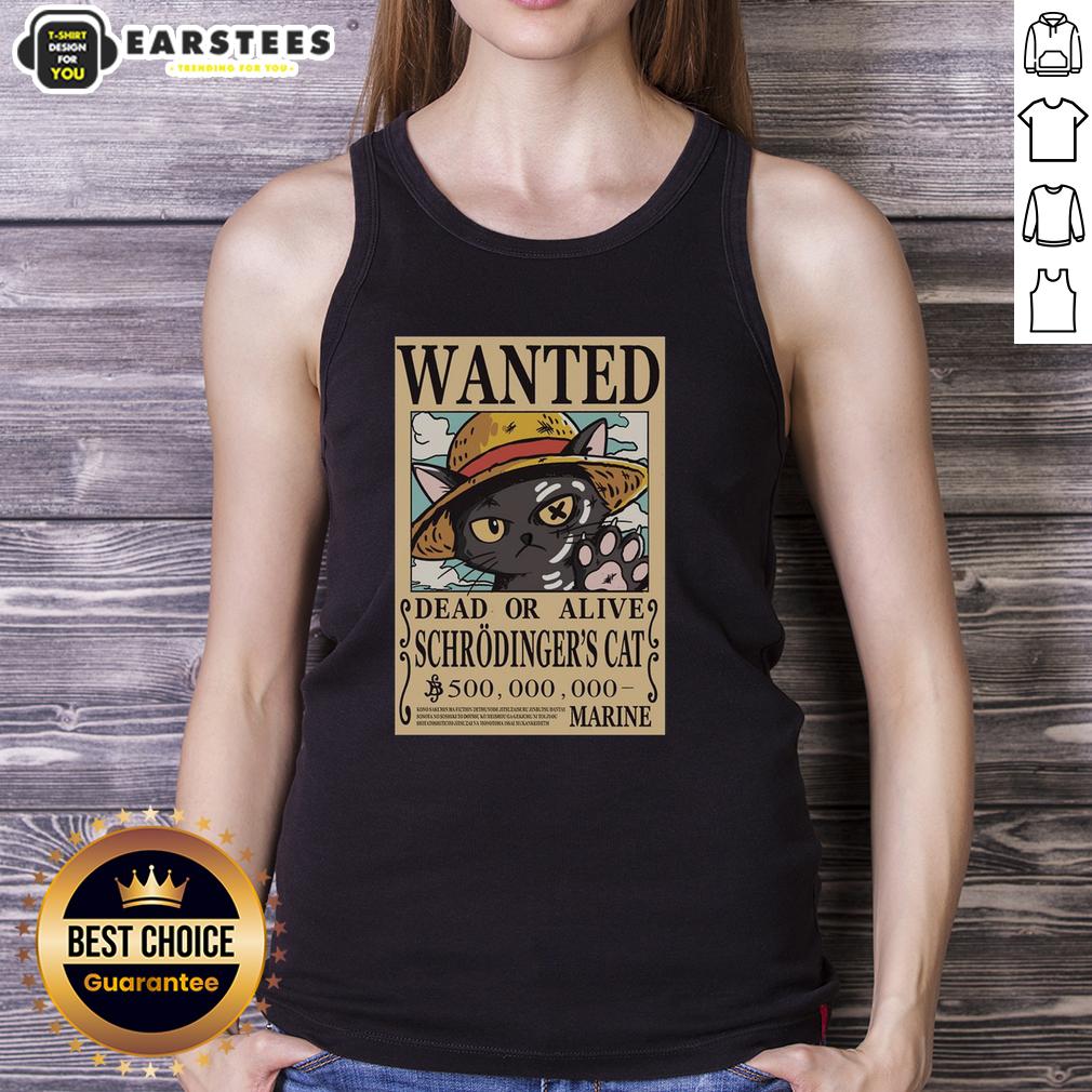 nice-schrodinger-cat-pirate-tank-top Schrodinger Cat Pirate Tank Top featuring a playful cat in a pirate hat, perfect for quirky fashion lovers.