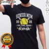 Nice Senior Mom 2026 softball t-shirt featuring crossed bats design, perfect for celebrating the final inning.