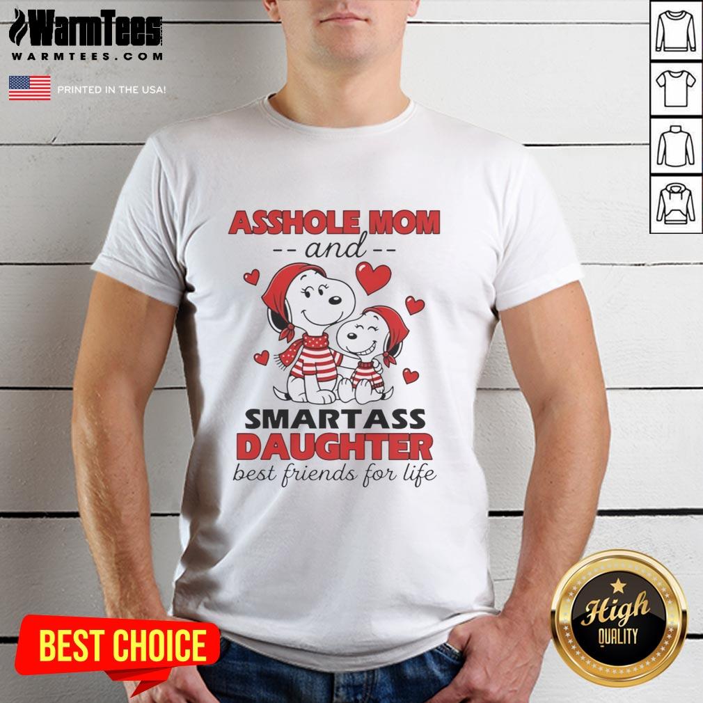 nice-snoopys-asshole-mom-and-smartass-daughter-best-friends-for-life-t-shirt-1 Alt Text: Funny 'Nice Snoopy's Asshole Mom and Smartass Daughter Best Friends for Life' T-Shirt design featuring playful graphics.